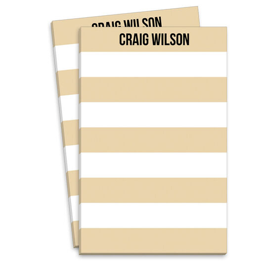Tan Stripe Notepad